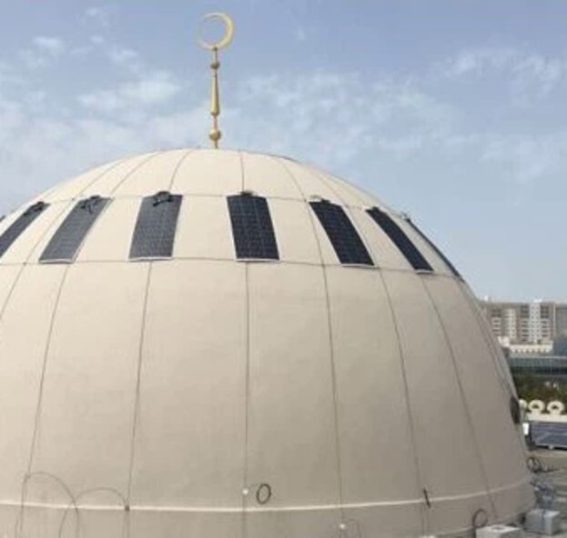 Custom Solution – Flexible Solar Panels, Dubai Mosque